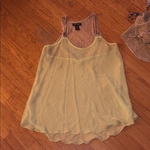 Euc sheer sequin tank L